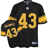 Reebok Pittsburgh Steelers Troy Polamalu Replica Alternate Jersey XX Large
