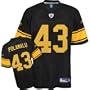 Reebok Pittsburgh Steelers Troy Polamalu Replica Alternate Jersey Large