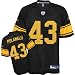 Troy Polamalu Jersey: Reebok Black Alternate Replica #43 Pittsburgh Steelers Jersey - Large