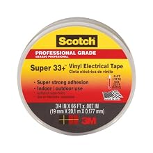 3M Scotch Super 33+ Vinyl Electrical Tape, .75-Inch by 66-Feet
