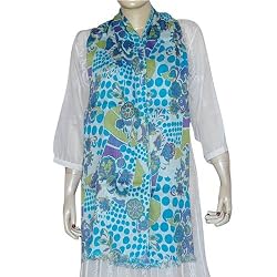 Womens Accessory Handmade Printed Linen Rectangular 24 x 74 inches (nstl024)