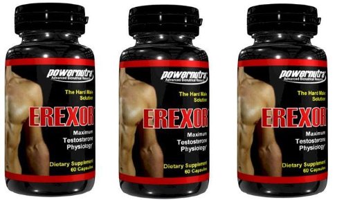 EREXOR Male Enhancement Penis Enlargement Pills - Pack of 3 Bottles- 180 Capsules