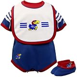 adidas Kansas Jayhawks Royal Blue Infant 3 Piece Creeper Set