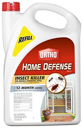 Ortho 0193810 Home Defense MAX Insect Killer Spray for Indoor and Home Perimeter Refill, 1.33-Gallon (Refill For Use With Home Defense MAX Comfort Wand Sprayer) (Ant, Roach, Spider, Stinkbug & Centipede Killer) Ortho 0193810 Home Defense MAX Insect Killer Spray for Indoor and Home Perimeter Refill, 1.33-Gallon (Refill For Use With Home Defense MAX Comfort Wand Sprayer) (Ant, Roach, Spider, Stinkbug & Centipede Killer)