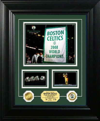 Buy Boston Celtics 2008 NBA Champions Banner Raising 24KT Gold Coin âMarqueeâ Photo Mint by No manufacturer