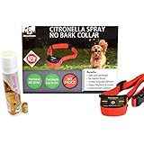NEW Citronella No Bark Gental Spray, Humane No Shock Collar, Stop barking, Anti-bark with Advanced Bark Detection (Small, Medium, Large Dogs), By Downtown Pet Supply