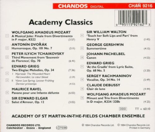 Cover image : Academy Classics