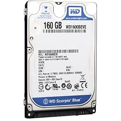 Western Digital 160 GB Scorpio Blue 100 Mb/s 5400 RPM 8 MB Cache Bulk/OEM Notebook Hard Drive - WD1600BEVE