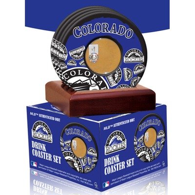 MLB Colorado Rockies Coasters With Certified Authentic Field Dirt