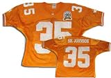 Sh Johnson Tennessee Volunteers Orange #35 Game Worn Football Jersey (50)