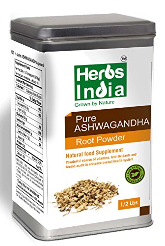 Ashwagandha Root - Ashwagandha Powder - Ashwagandha Extract - Half LB (8 Ounces) - Herbs India