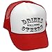 DRINKS WELL WITH OTHERS - drunk alcoholic - Adult Trucker Cap Hat, Red