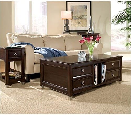 Magnussen Darien 3 Piece Accent Table Set with Burnt Amber