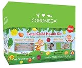 ERBL Coromega, Total Child Health Kit, 30 Squeezer Packets (2.5 g) and 60 Gummy Fruits by ClubNatural