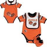 Reebok Cincinnati Bengals Newborn Creeper/Bib/ Bootie Set