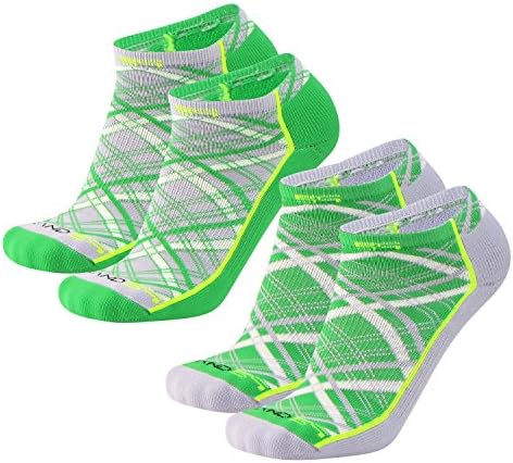 Brand 59 Plaid Low Cut Golf Socks (Lavender/Lime/White (2 Pairs), Medium)