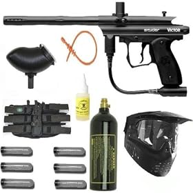 Spyder Victor 09 Paintball Gun Marker MEGA Set (Black)