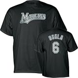 Dan Uggla Florida Marlins Jersey Name and Number Black T-Shirt