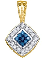 0.26CTW BLUE DIAMOND FASHION PENDANT