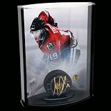 Jonathan Toews Vertical 'Curve' Display with Autographed Chicago Blackhawks Hockey Puck 76617