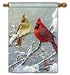 Snowy Cardinals Winter Standard House Flag