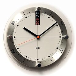 Bai Timemaster Wall Clock with Automatic Day and Date, White