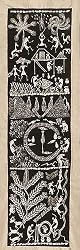 Tribal Art from India Warli Paintings Asian Decor 16 x 34 inches