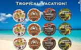12 K-cup Tropical Vacation Coconut Coffee K-cup sampler! Island Coconut...Donut Shop Coconut Mocha.. Hawaiian Hazelnut..Jamaica me Crazy!