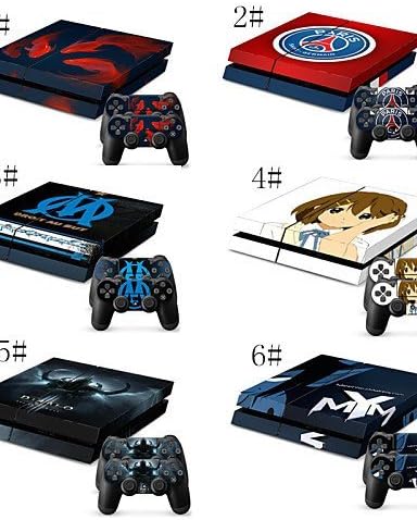One Piece/Cartoon Character Skin Sticker for PS4 Consol 2 Matching PS4 Controller Stickers Platstation 4 , 2#