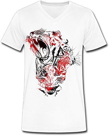 V Neck Male Tigers Soul Howl Tigers Soul Howl Graphic Design Colleges T Shirt