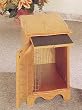 Traditional Magazine Storage Table Rack In Oak Finish
