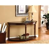 Wood Dark Cherry Hallway Accent Sofa / Console Table