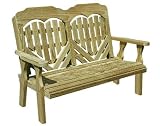 Outdoor Living : 5' Treated Pine Heartback Garden Bench