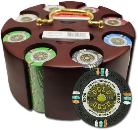 Claysmith Gaming CSGR-200C 200Ct Claysmith Gaming Gold Rush Chip Set in Carousel Case
