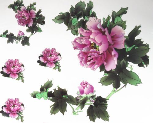 GGSELL GGSELL fashion latest design extra large tattoo for back purple peony temporary tattoo sticker