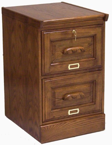 Oak Two Drawer File Cabinet
