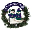 Arizona Diamondbacks MLB Snowman Christmas Wreath (20")