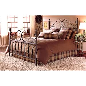 Roma Aged Rust Finish King Size Iron Metal Bed