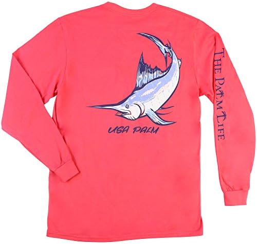 USA Palm Men's Swordfish LS Shirt (Small, Cherry)