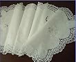 Vintage Hand Bobbin Lace/Embroided Table Runner 14"x50"