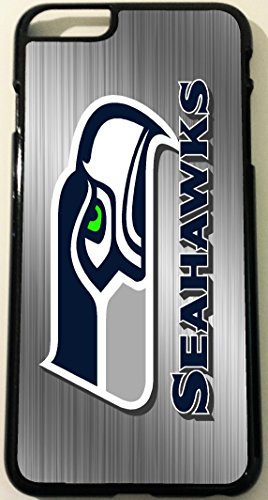 Iphone 6 Seattle Seahawks Brushed Aluminum Look Black Hard Case