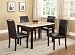5 Pc. Set Faux Marble With Espresso Finish Dining Room Kitchen Table & 4 Parson Chairs