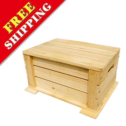 51bjhS3lJSL FREE SHIPPING! Lohasrus Kids Patio Toy Chest MM20501, ASTM F963 07, Unfinished Fir, for Ages 2 to 6, free Drawing Book!
