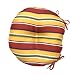 Greendale Home Fashions 18-Inch Round Outdoor Bistro Chair Cushion, Carnival Stripe, Set of 2