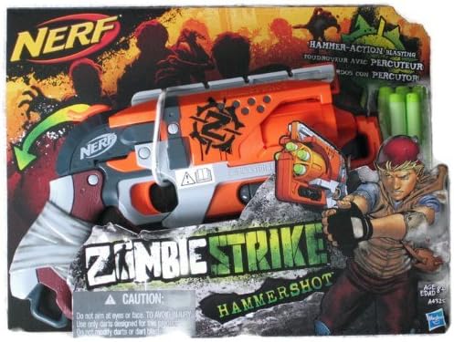 Nerf Zombie Strike Hammershot Blaster Bundle with 10 Extra Darts