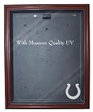 NFL Indianapolis Colts Cabinet Style Jersey Display - Mahogany with Museum Quality UV Upgrade