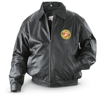 Vintage - look Military - seal Leather Jacket