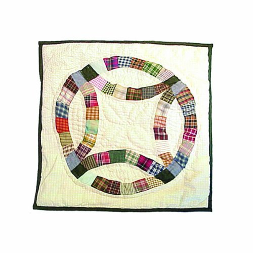 Patch Magic Country Wedding Ring Toss Pillow, 16-Inch by 16-Inch