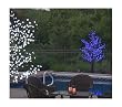8.5' Pre-Lit LED Outdoor Christmas Tree Decoration - Blue Flower Lights