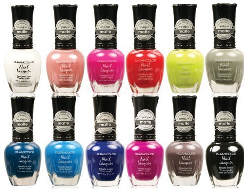 Mighty Gadget Kleancolor Matte Nail Lacquer Complete Matte Opaque Set of 12 - MG Kleancolor Collection 2013 Matte A